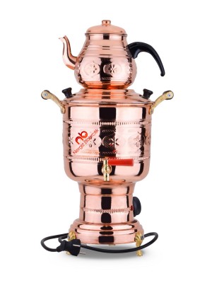 Düz Elektrikli Bakır Semaver 4.5 Lt.